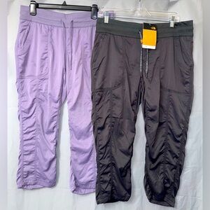 2 The North Face Aphrodite 2.0 Water Resistant Drawstring Capri Pants Size L